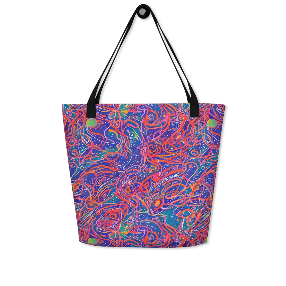 Chromatic Rapture on Large Tote Bag W/ Pocket — Front
