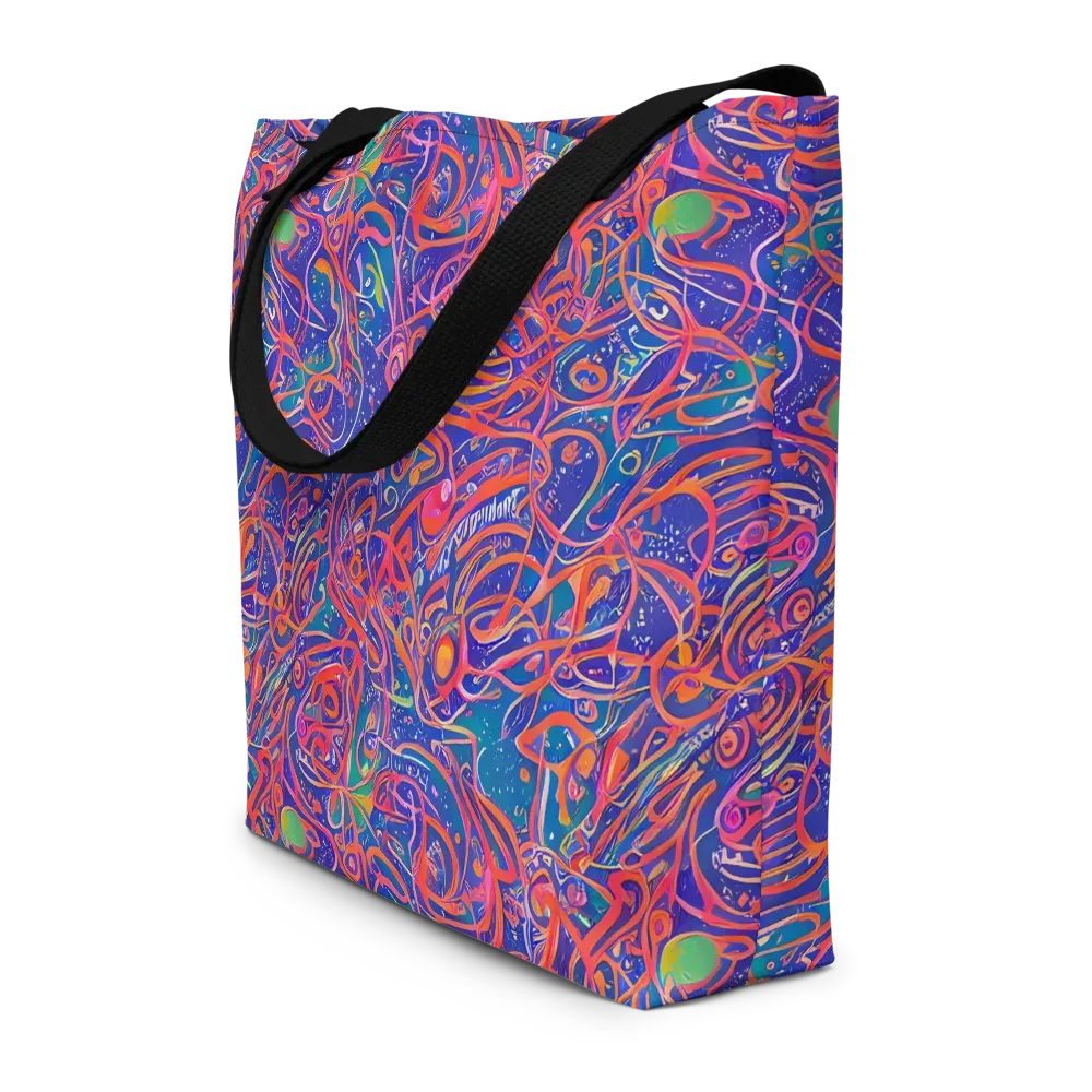 Chromatic Rapture on Large Tote Bag W/ Pocket — Front