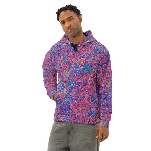 Chromatic Rapture on a Cotton Hoodie