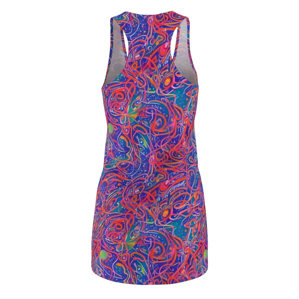 Chromatic Rapture on Racerback Dress — Back