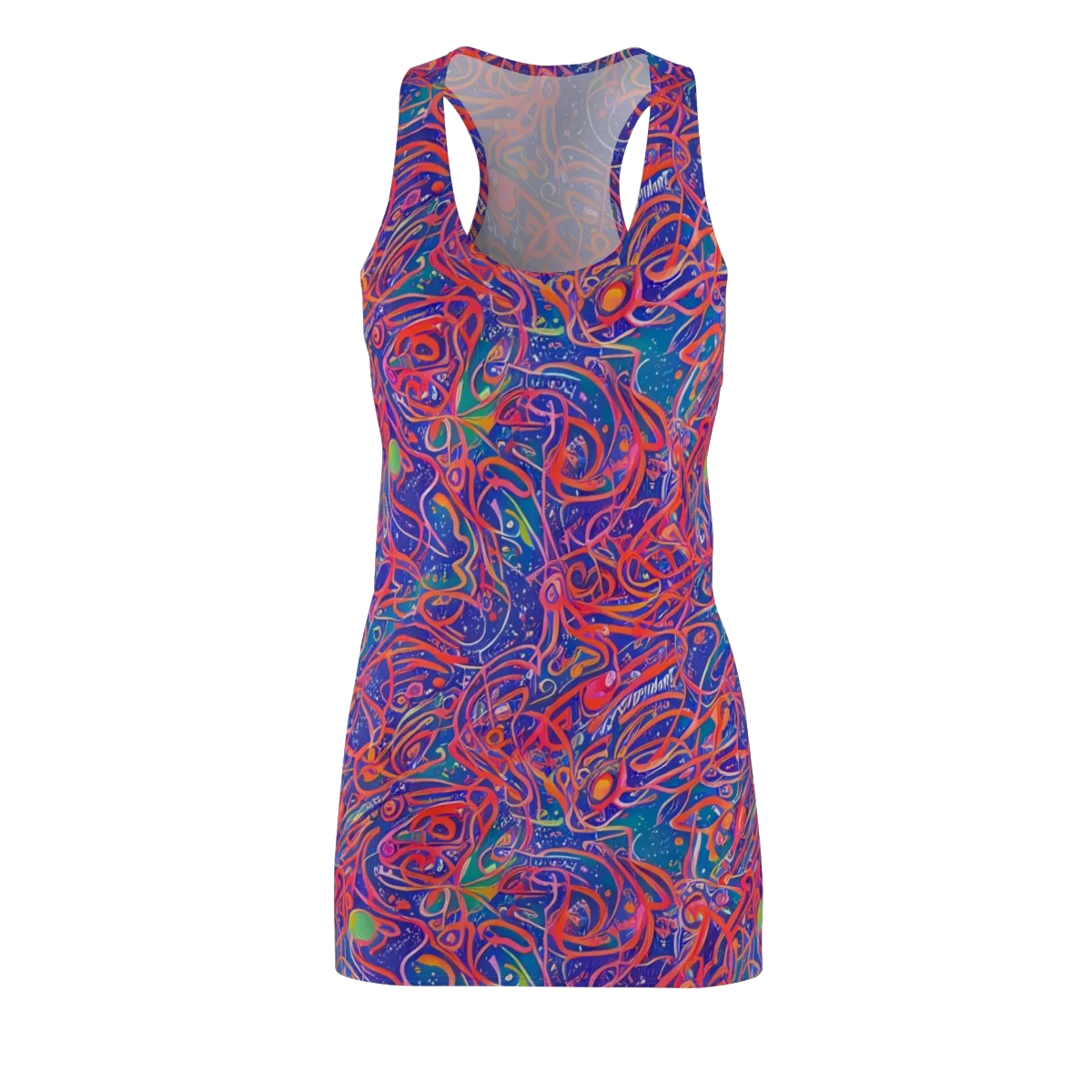 Chromatic Rapture on Racerback Dress — Front