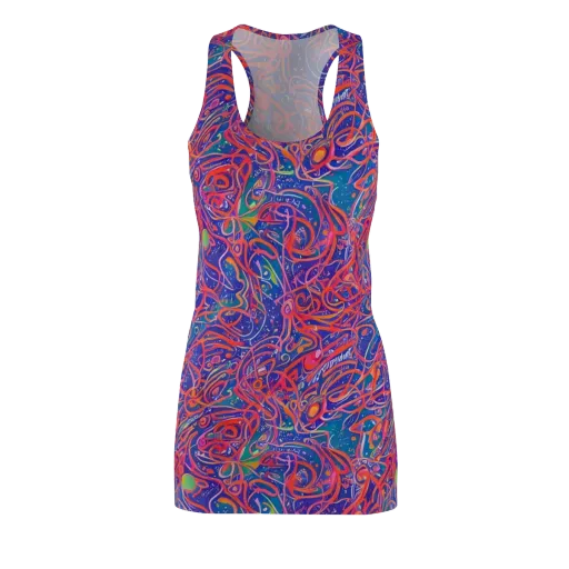 Chromatic Rapture on a Racerback Dress