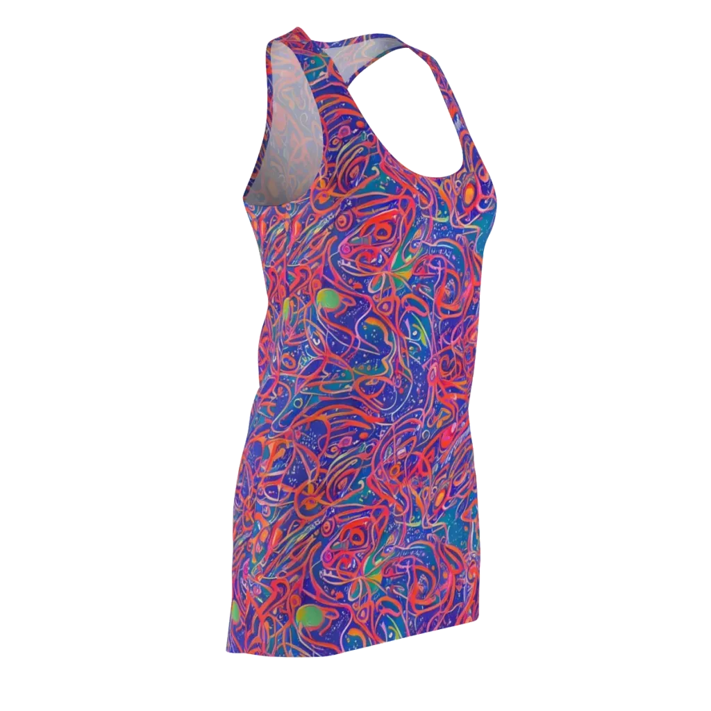 Chromatic Rapture on Racerback Dress — Front Side