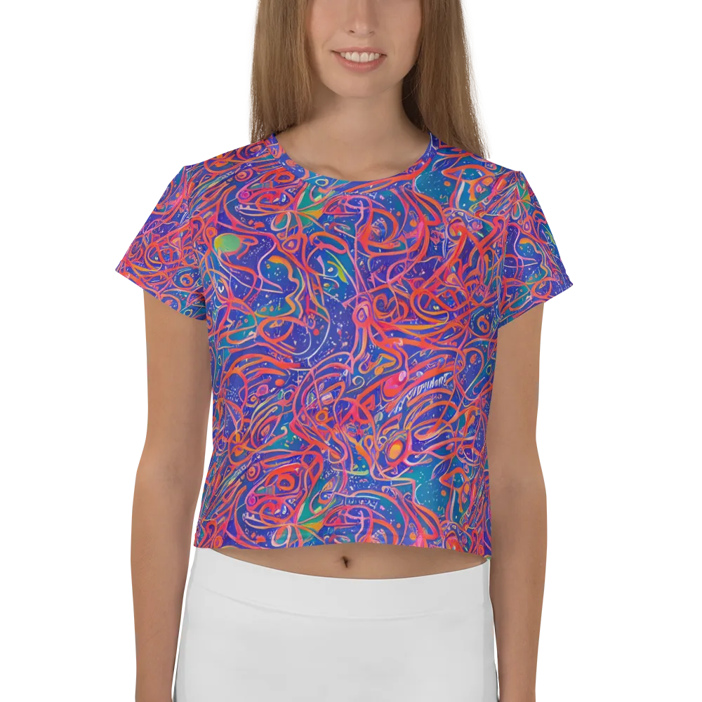 Chromatic Rapture on Crop Tee — Front