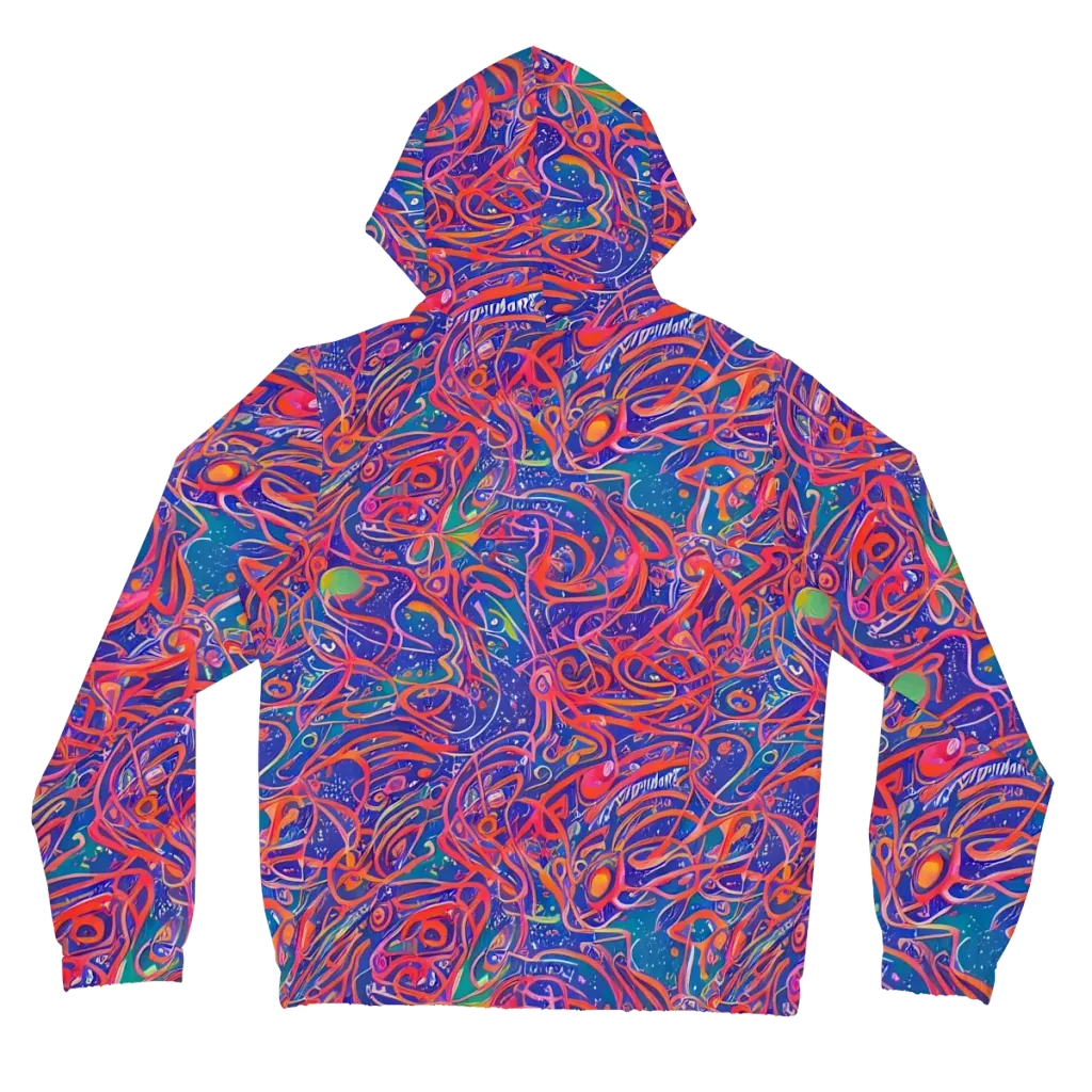 Chromatic Rapture on Women's Full-Zip Hoodie — Back