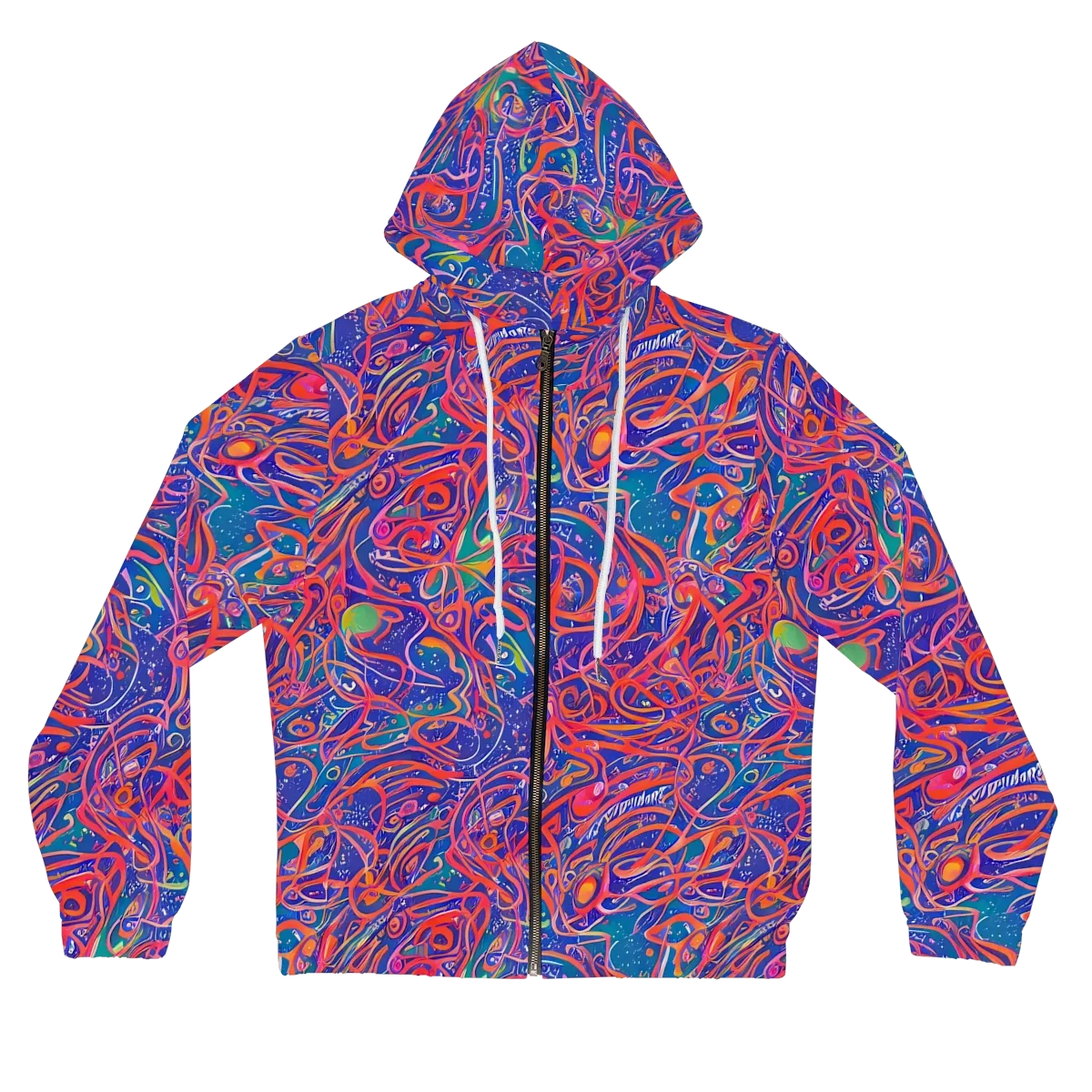 Chromatic Rapture on Women's Full-Zip Hoodie — Front