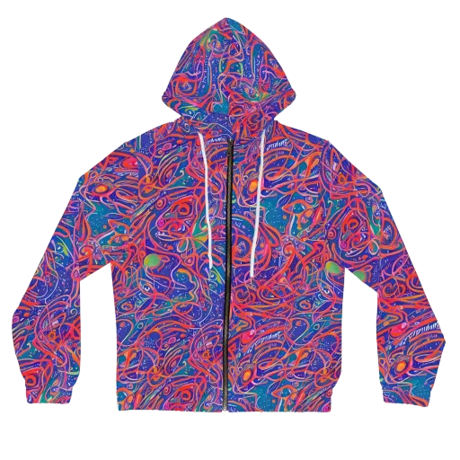 Chromatic Rapture on a Women's Full-Zip Hoodie