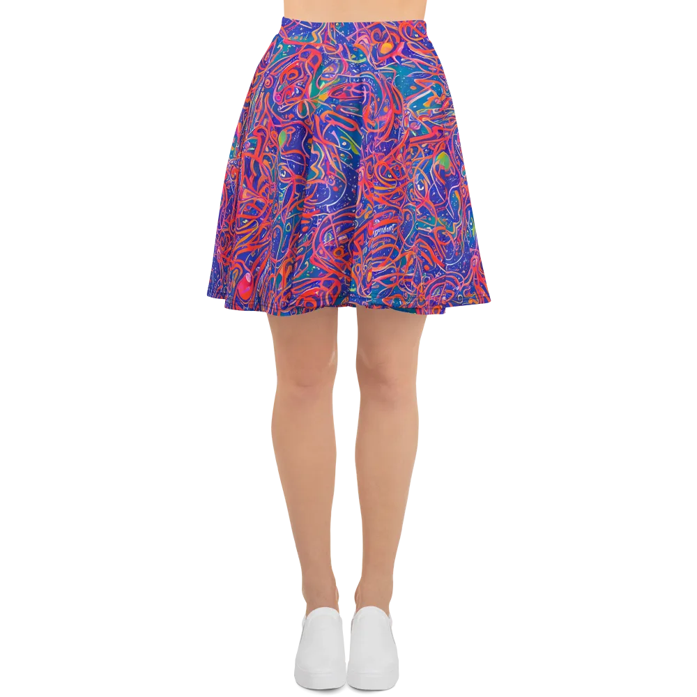 Chromatic Rapture on Skater Skirt — Front