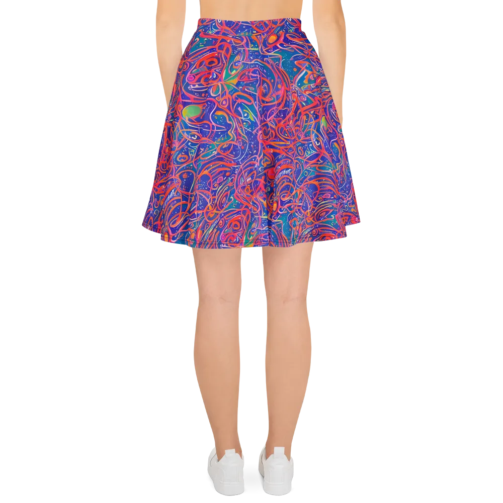 Chromatic Rapture on Skater Skirt — Back