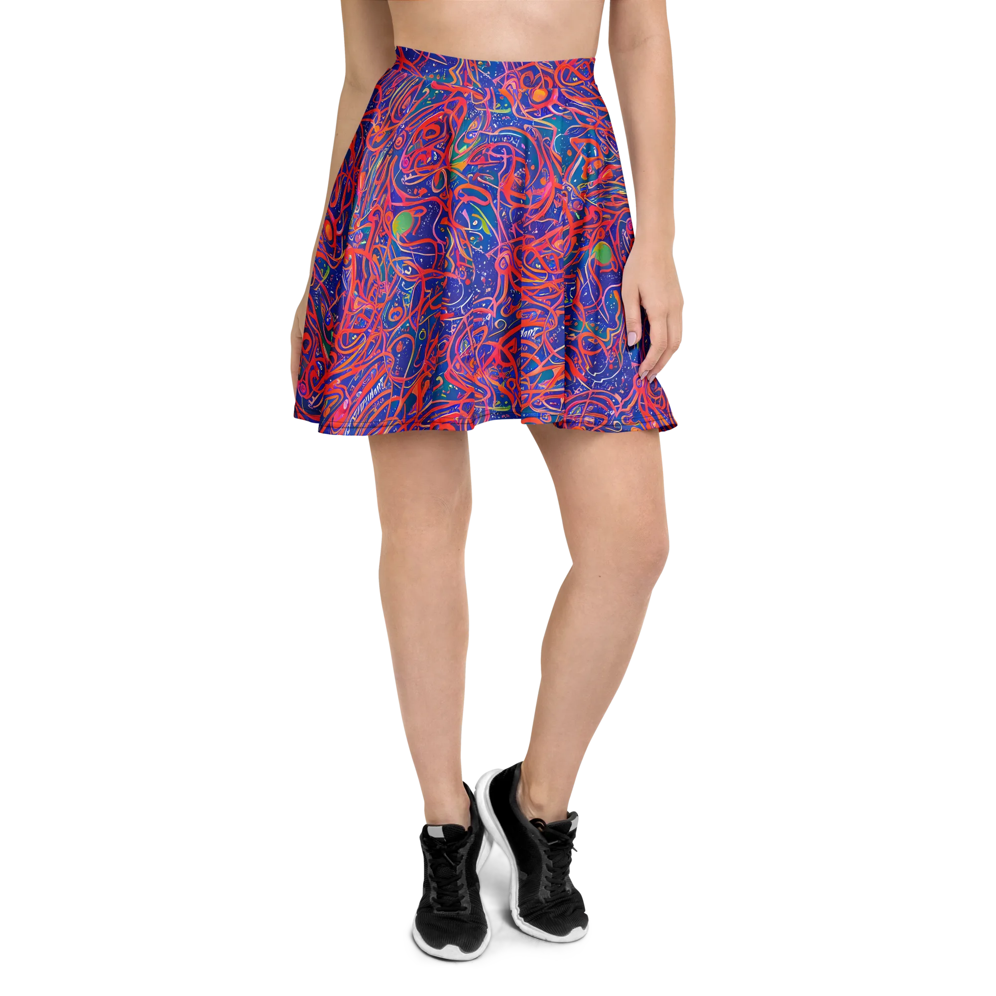 Chromatic Rapture on Skater Skirt — Front