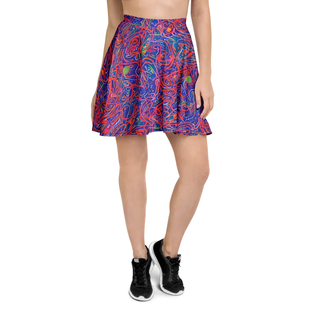 Chromatic Rapture on Skater Skirt — Front