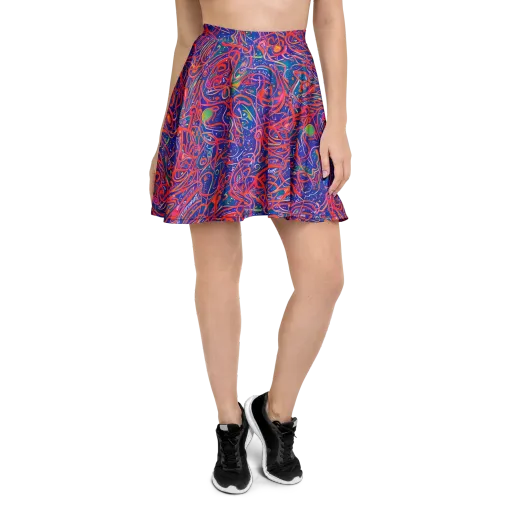 Chromatic Rapture on a Skater Skirt