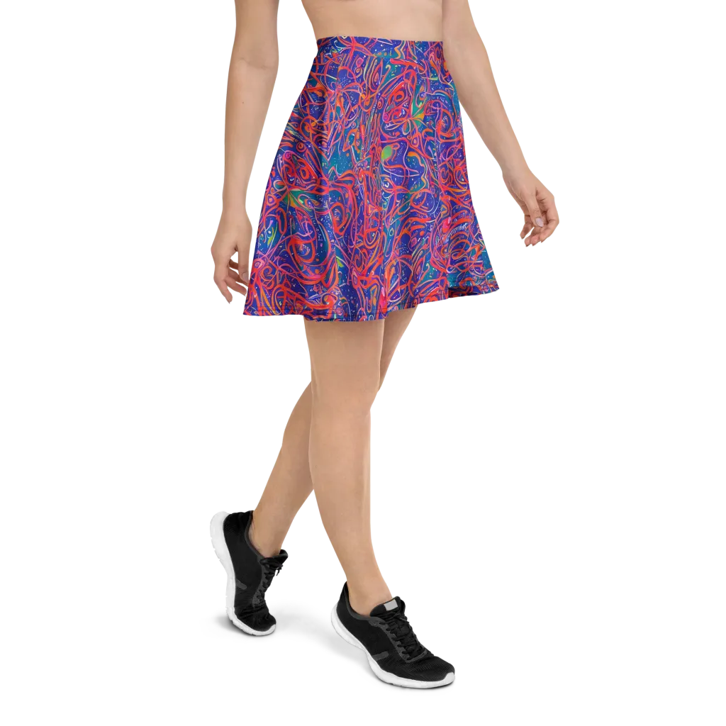 Chromatic Rapture on Skater Skirt — Right