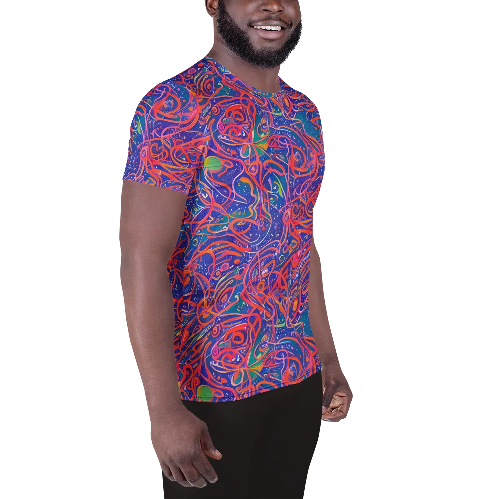 Chromatic Rapture on Men's Athletic T-Shirt — Right
