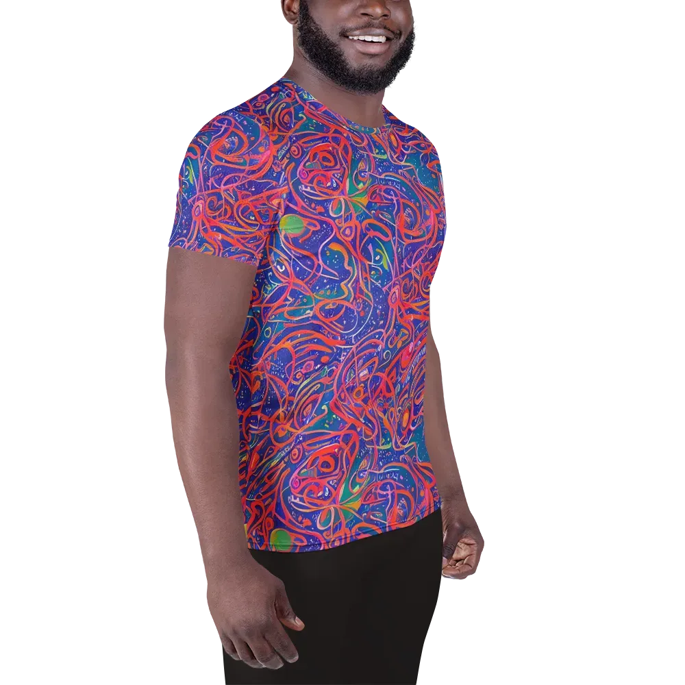 Chromatic Rapture on Men's Athletic T-Shirt — Right