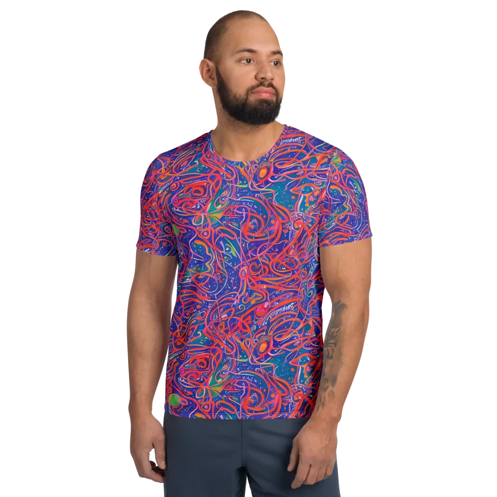 Chromatic Rapture on Men's Athletic T-Shirt — Front