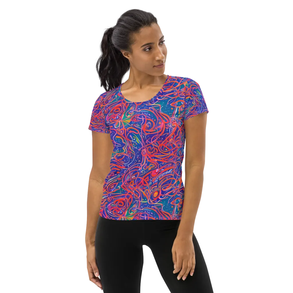 Chromatic Rapture on Women's Athletic T-Shirt — Front