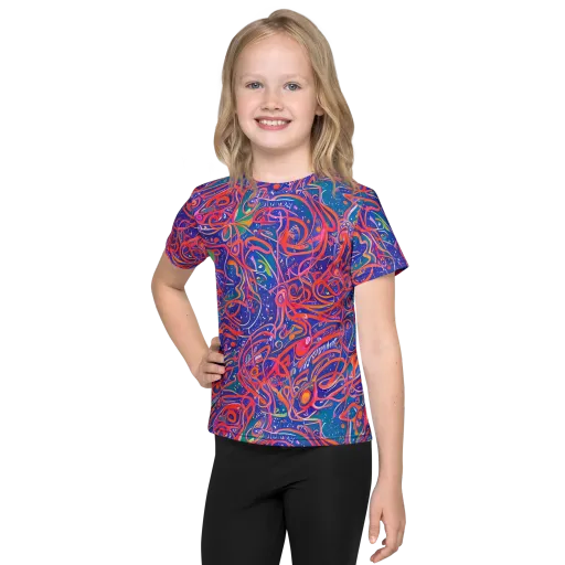 Chromatic Rapture on a Kids Crew Neck T-Shirt