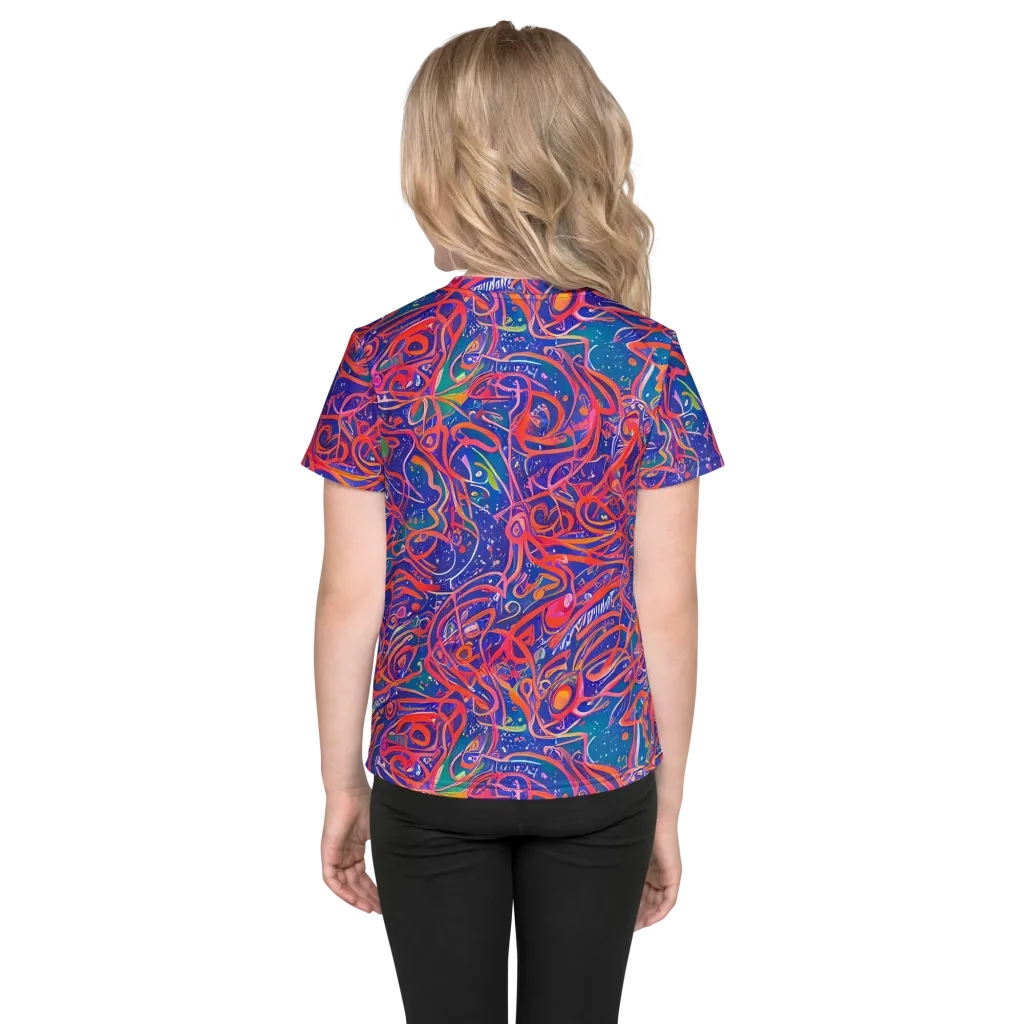 Chromatic Rapture on Kids Crew Neck T-Shirt — Back