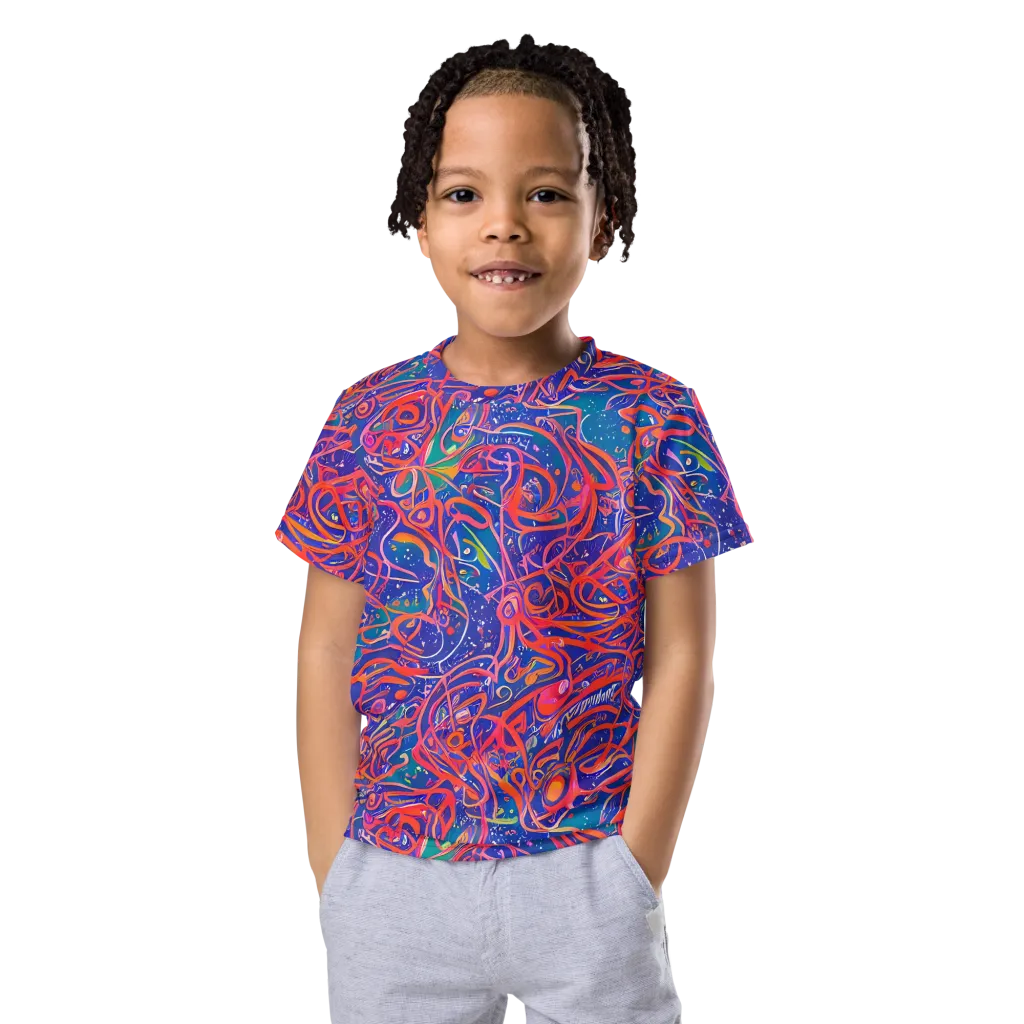 Chromatic Rapture on Kids Crew Neck T-Shirt — Front