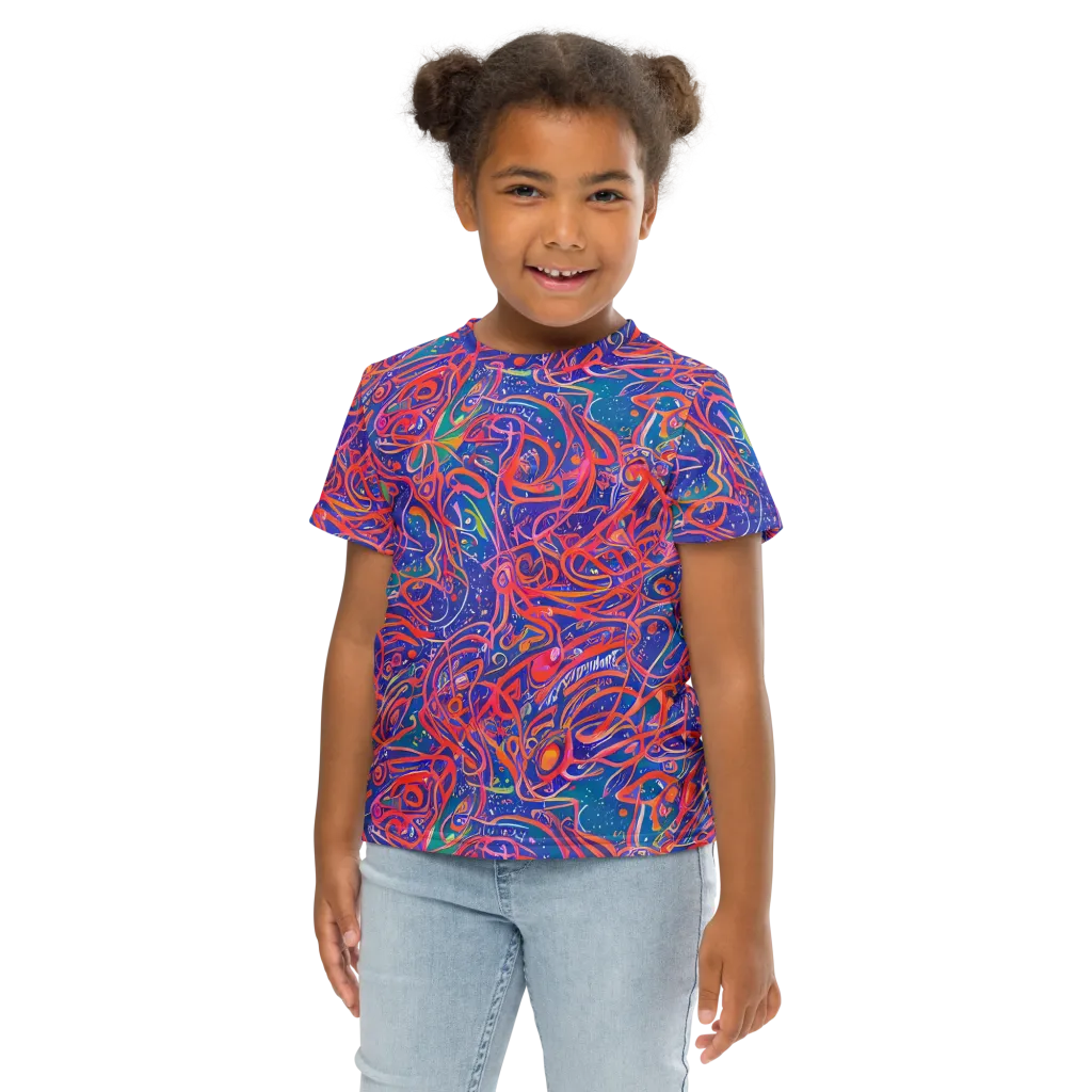Chromatic Rapture on Kids Crew Neck T-Shirt — Front