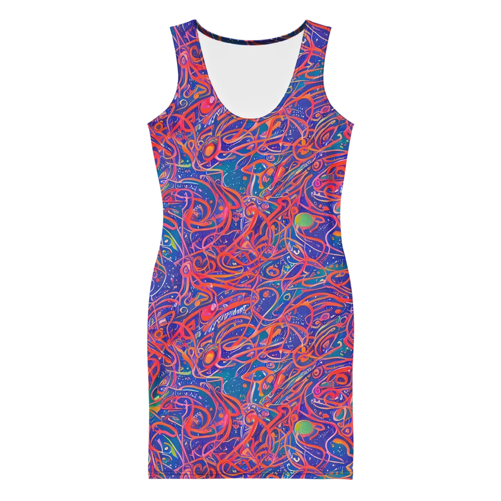 Chromatic Rapture on Bodycon Dress — Front