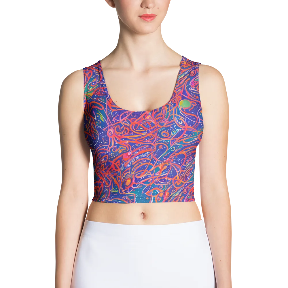 Chromatic Rapture on Crop Top — Front