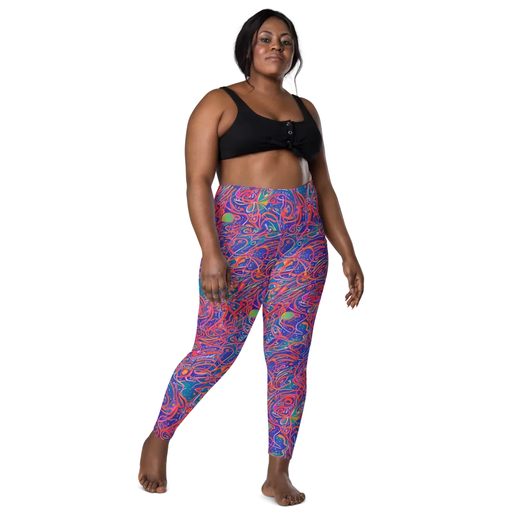 Chromatic Rapture on Leggings with Pockets — Front