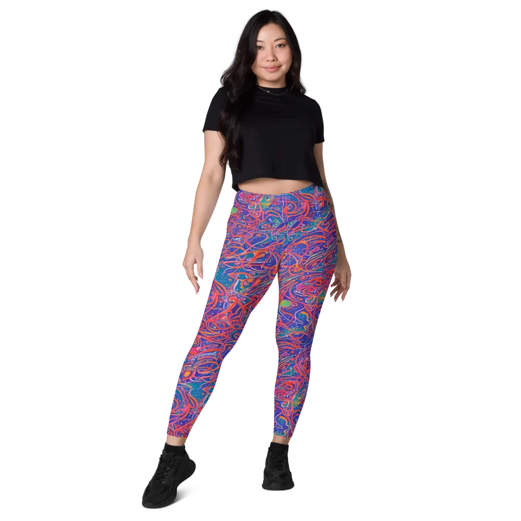 Chromatic Rapture on Leggings with Pockets — Front