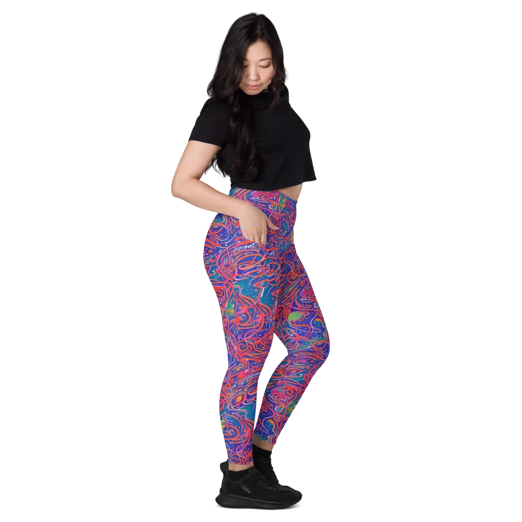 Chromatic Rapture on Leggings with Pockets — Right