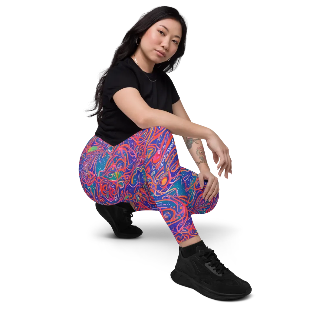 Chromatic Rapture on Leggings with Pockets — Right Front