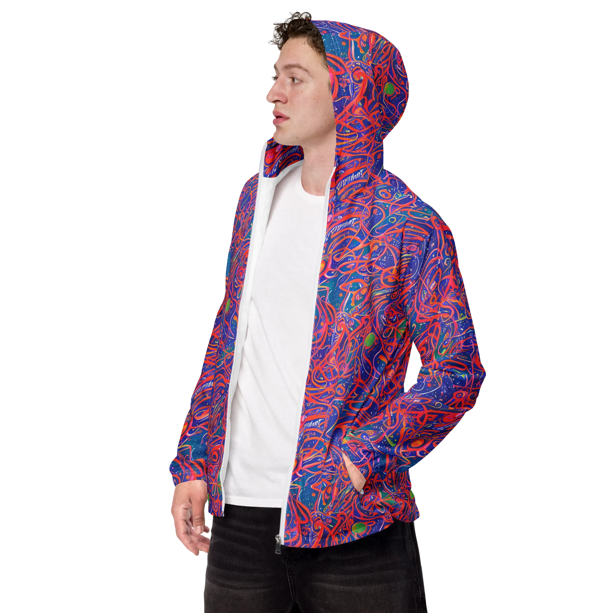 Chromatic Rapture on Men's Windbreaker — Left Front