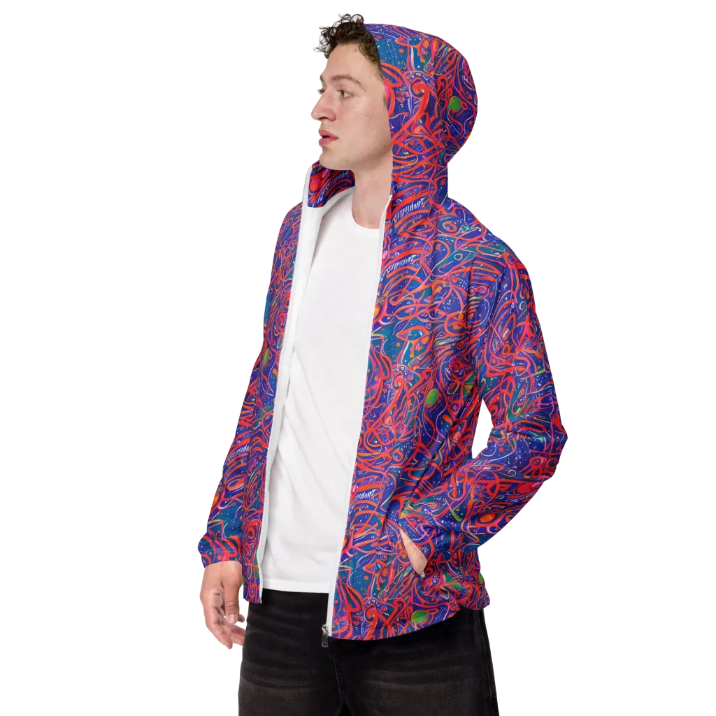 Chromatic Rapture on Men's Windbreaker — Left Front