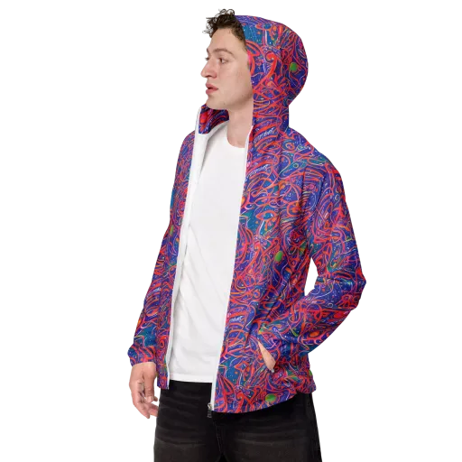 Chromatic Rapture on a Men's Windbreaker