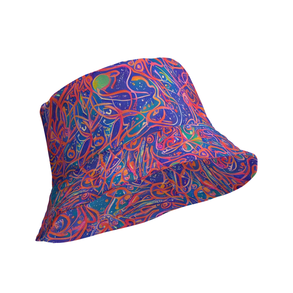 Chromatic Rapture on Reversible Bucket Hat — Product details Outside