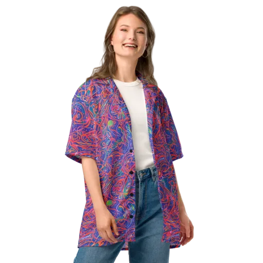Chromatic Rapture on a Button Shirt