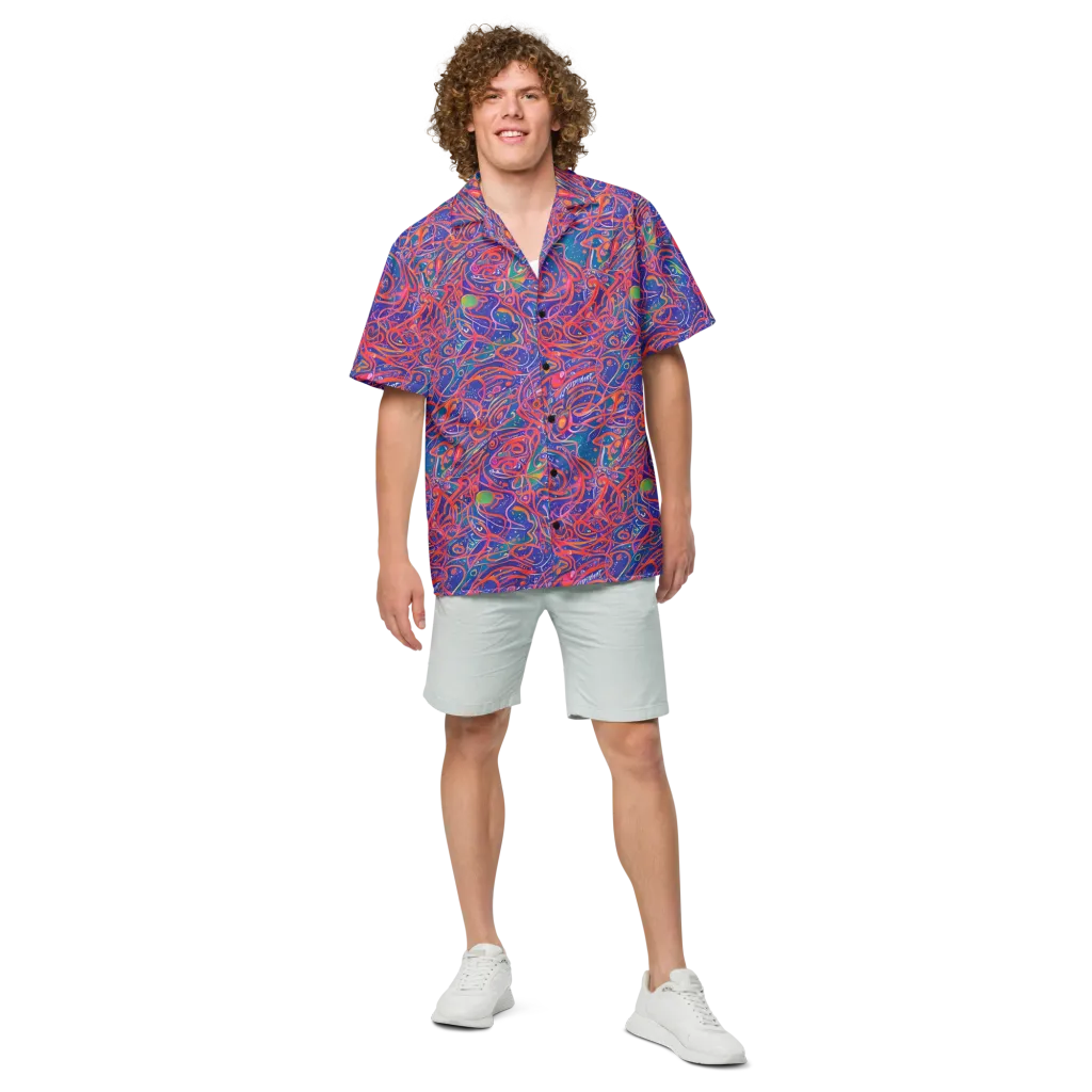 Chromatic Rapture on Button Shirt — Front
