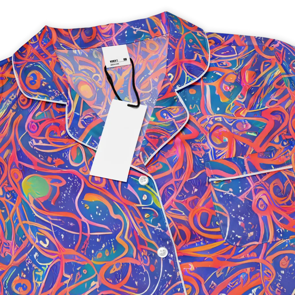 Chromatic Rapture on Women's Short Sleeve Pajama Top — Product details