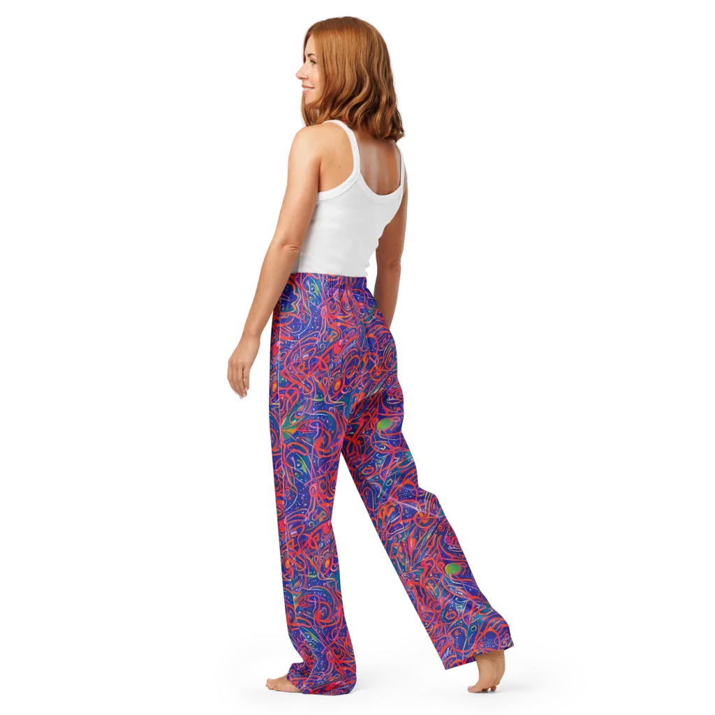 Chromatic Rapture on Women's Pajama Pants — Back
