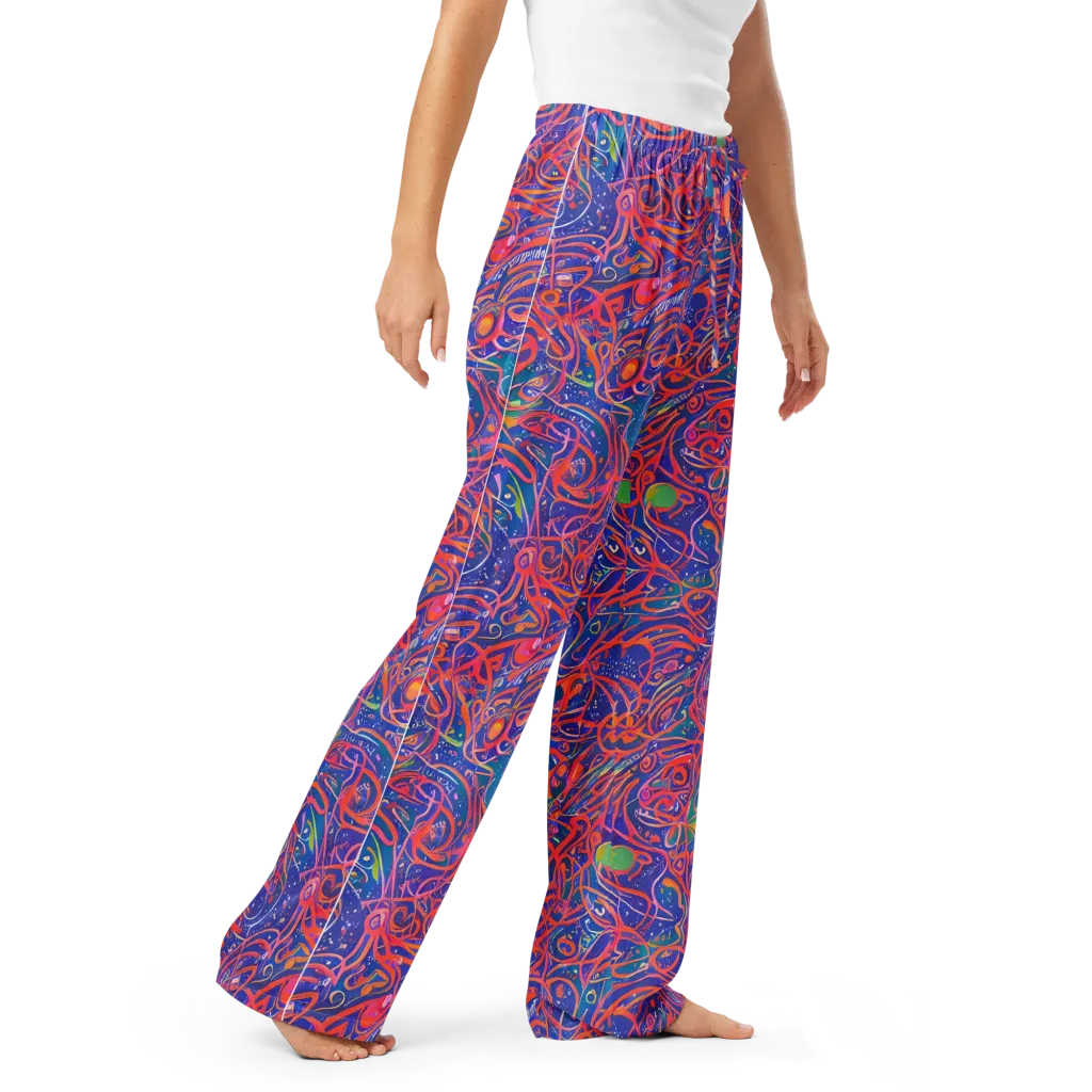 Chromatic Rapture on Women's Pajama Pants — Right Front