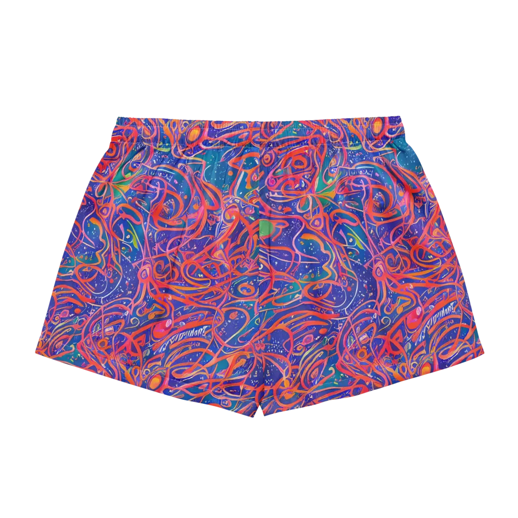 Chromatic Rapture on Women's Pajama Shorts — Back
