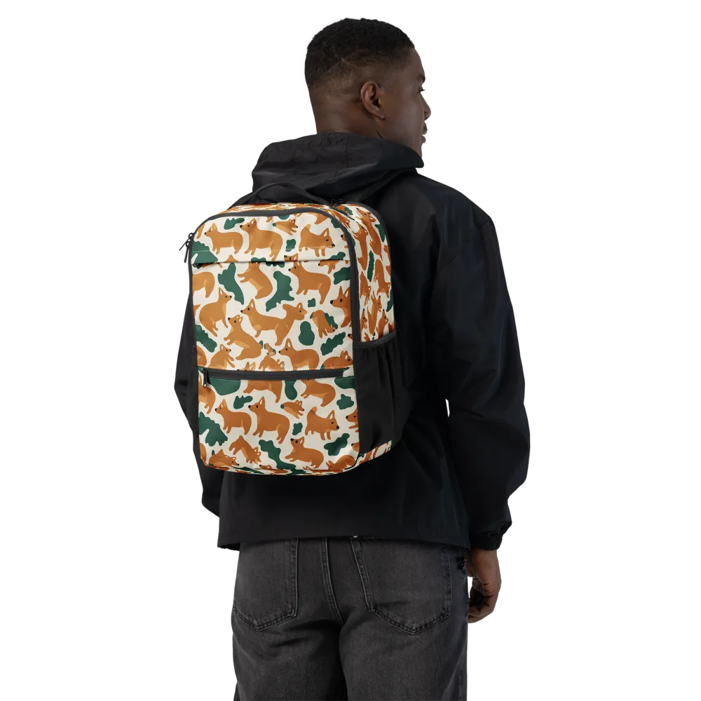 Foxglove Frolic on Utility Backpack — Back