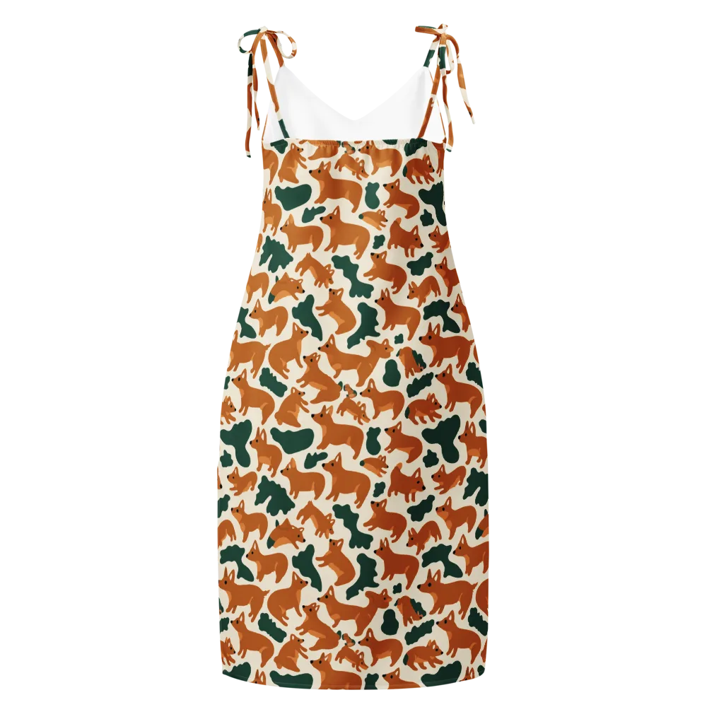 Foxglove Frolic on Slip Dress — Back