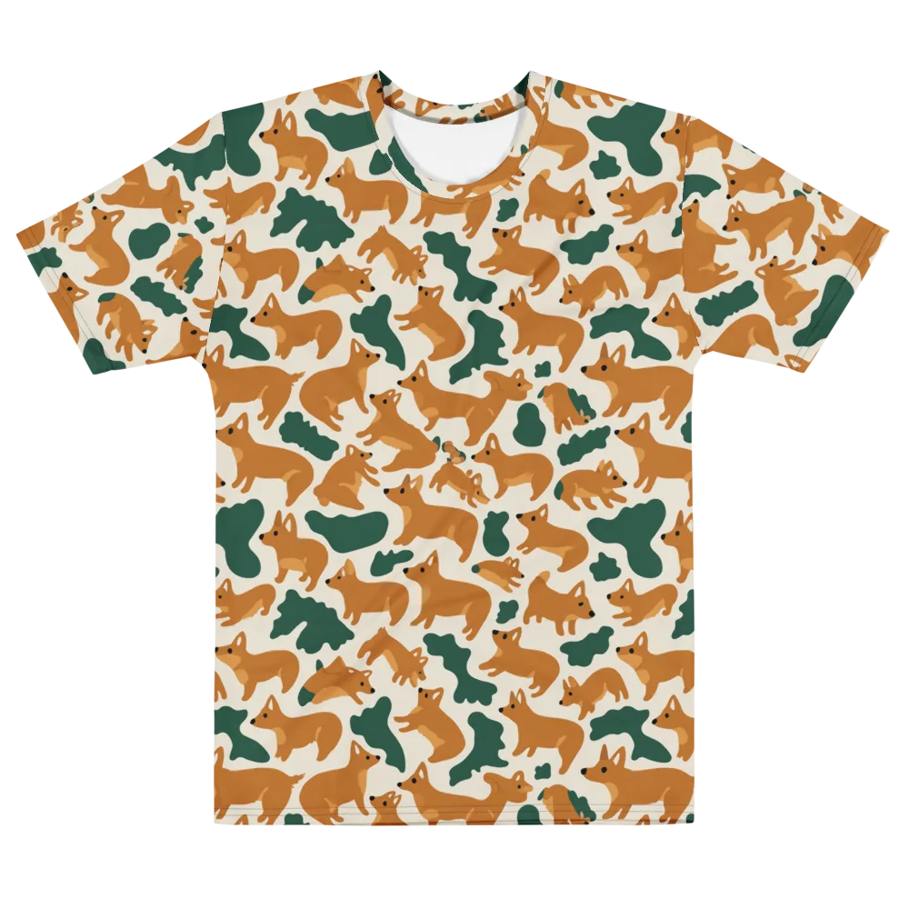 Foxglove Frolic on Men's Cotton Crew Neck T-Shirt — Front