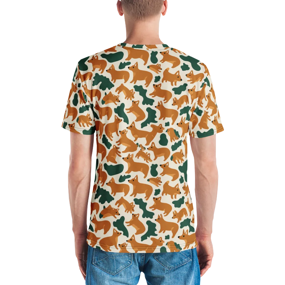 Foxglove Frolic on Men's Crew Neck T-Shirt — Back