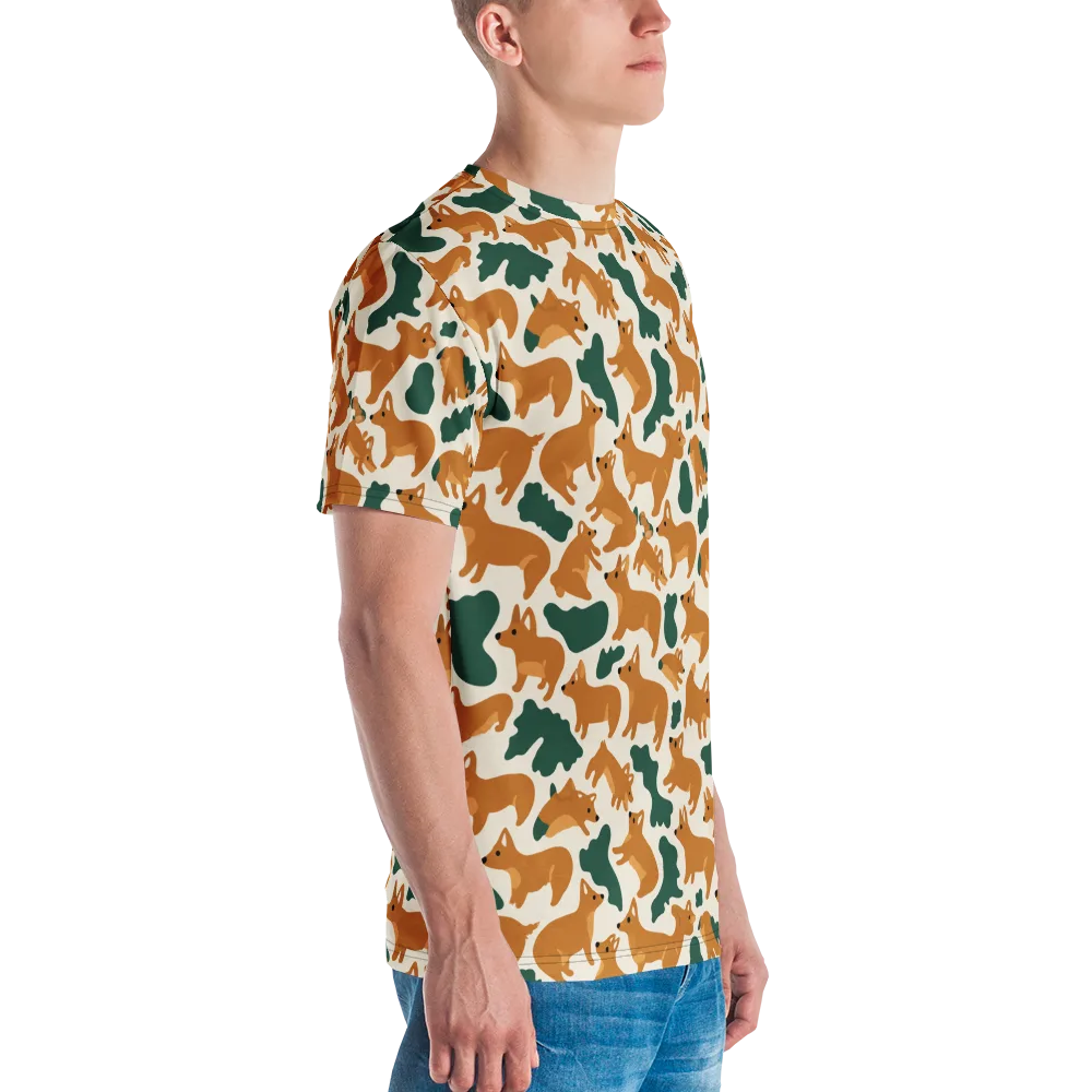 Foxglove Frolic on Men's Crew Neck T-Shirt — Right