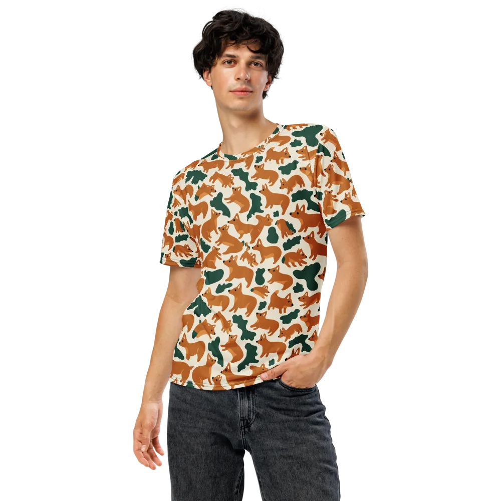 Foxglove Frolic on Men's Crew Neck T-Shirt — Front