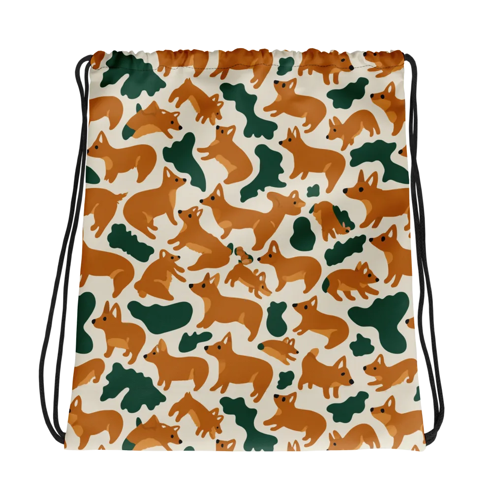 Foxglove Frolic on Drawstring Bag — Photo