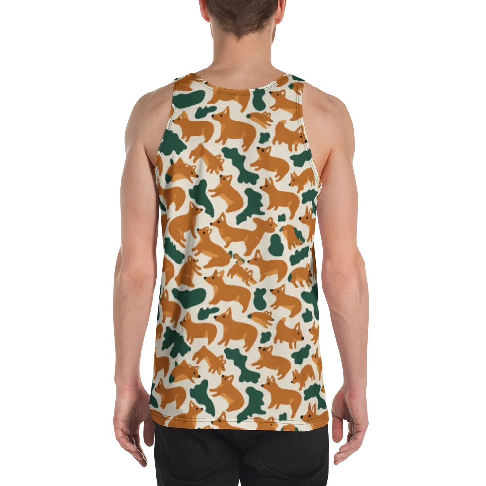 Foxglove Frolic on Men's Tank Top — Back