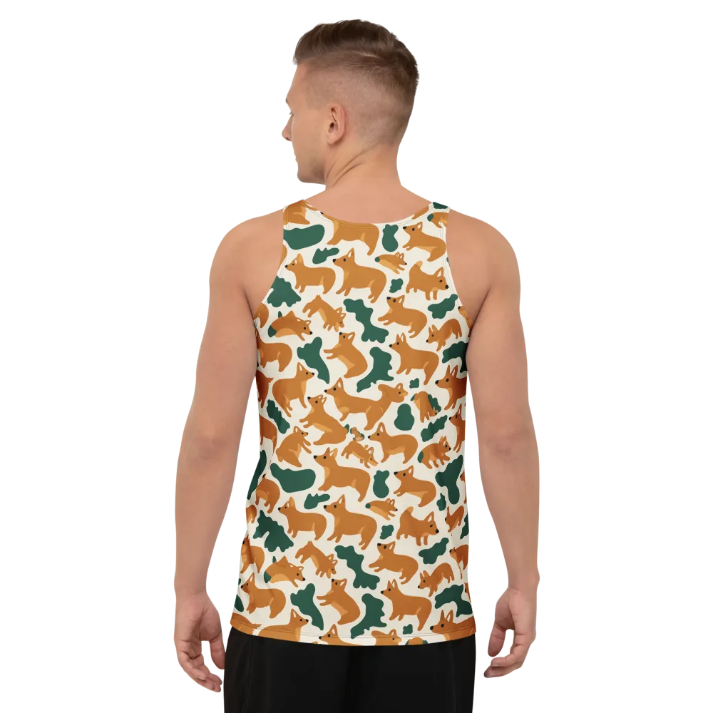 Foxglove Frolic on Men's Tank Top — Back